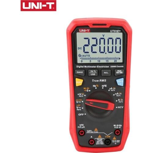 UNI-T UT61E+ UT61B+ UT61D+ 1000V True RMS Digital Multimeter Equipped with Audible and Visible Alarm