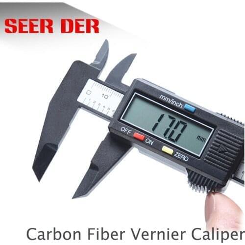 Digital Vernier Caliper 0-150mm 6-inch LCD Electronic Carbon Fiber Altimeter Micrometer Measuring Tool