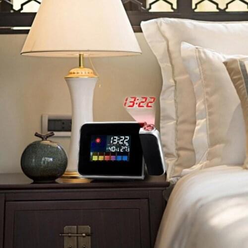 1 Pcs Digital Date Projection LED Alarm Clock Clock With Time Projection Snooze Function Backlight Projector Desk Morning Table