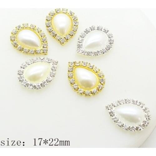 Luxury Shiny Drops Pearl Sewing Decorative Buttons 10pcs Handmade Crafts Beautiful Wedding Holiday Creative Buttons Wholesale