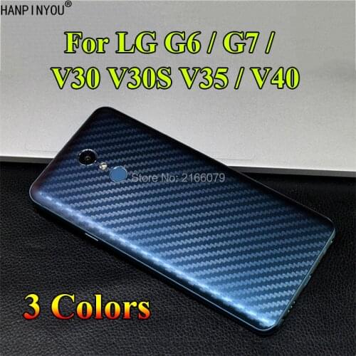 For LG G6 G7 V30 V40 Plus ThinQ 3D Gradient Carbon Fiber Rear Back Cover Decal Skin Protective Sticker Film