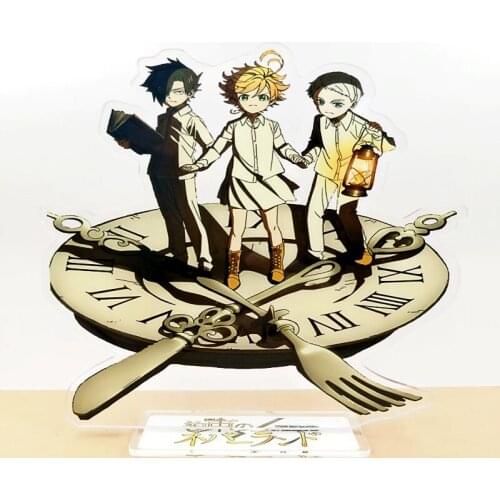 Anime The Promised Neverland Acrylic Action Figure Stand Model Desk Decoration Collection Plate Holder Cosplay Toy Gift