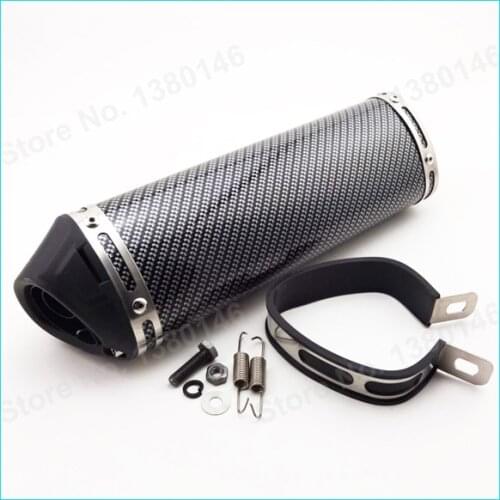 Exhaust Muffler Pipe 38mm With Removable Silencer for Dirt Bike/Pit Bike ATV Motorcycle Moped Scooter Motocross