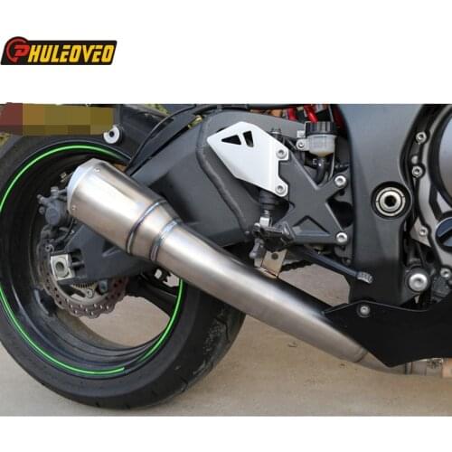 Titanium Alloy Motorcycle Exhaust Muffler Slip-on Link PIpe for ZX10R ZX-10R 10-17 Motorbike Muffler Exhaust Escape Middle Pipe