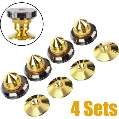 4sets New Arrival M6 Speaker Spike Isolation Spikes Cones Stand Feet Stand Pads Mental Speakers Foot Stand Durable Speaker Parts