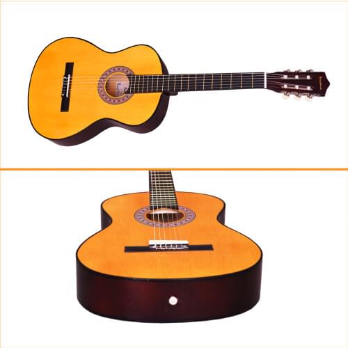 30 Inch 6 String Guitarra Classical Guitar Basswood Wooden Home-schooling performance Beginner Capo Strings Picks Tuner CGT301