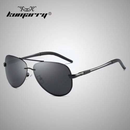 KUMARRY NEW Classic Pilot Polarized Sunglasses Men Rimless Mens Fashion Driving/Fishing Sun Glasses High Quality UV400 KTM013