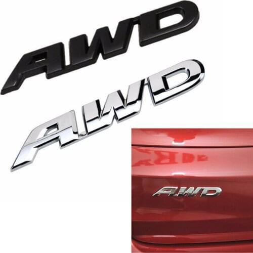 3D Metal Chrome AWD Car Trunk Rear Side Emblem Badge Decal Sticker V6 4X4 4WD