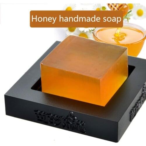 Honey handmade soap 100g flower soap Skin Whitening Soap Blackhead Remover Acne Face Wash Hair Care Bath Skin Care