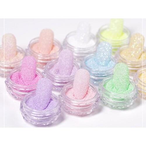 New Nail Art Broken Diamonds Colorful Dreamy Glitter Fairy Aurora Sea Salt Crystal Diamond Powder Micro-shimmer Nail Decorations