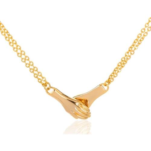 One Set Magnetic Force Join Hands Necklace Best Friends Gifts Hand in Hand Friendship Necklace Graduation Jewelry