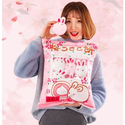 Plush Pillow Cushion Baby Kids Creative Animals Toys Girls Gift Hugging Pillow with Mini Dolls Home Decor for Kids Adults