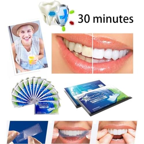 2pcs/A Pair Teeth Whitening Strips White Gel Tooth Kit Oral Hygiene Care Strip For False Teeth Veneers Dentist TSLM1