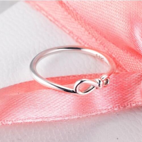 100% Genuine 925 Sterling Silver 2020 Mothers Day 925 Silver Women Rings Infinity Knot Ring For Women Wedding Engagemen Jewelry