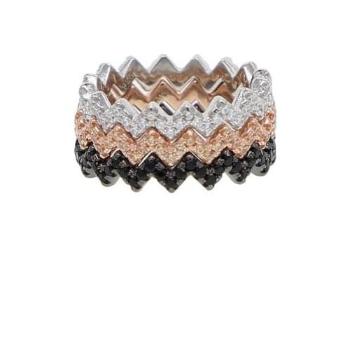 Simple Eternity Ring Engagement 925 Sterling silver Pave AAAA cz Statement Party Rings For Women Finger Accessories Wedding Band