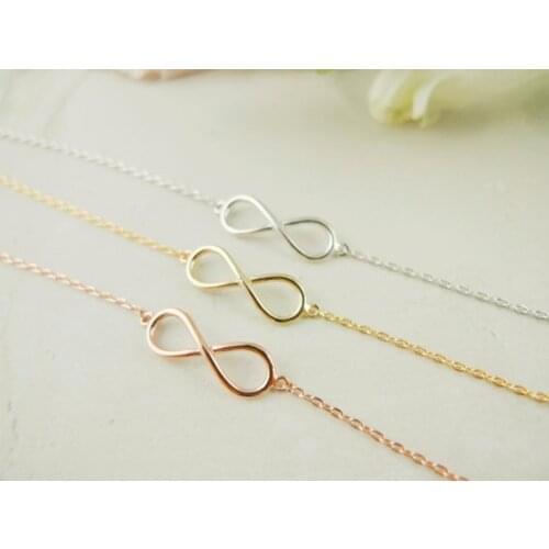 10PCS Unique Simple Infinity Bracelets Cute Love Infinite Bracelet Number Figure 8 Eight Bracelets for Couples Women