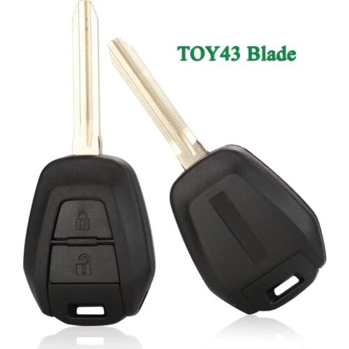 Bilchave 2 Buttons For Isuzu D-Max FOB Ignition Remote Car Key Shell Case Caver With TOY43 Blade Replacement