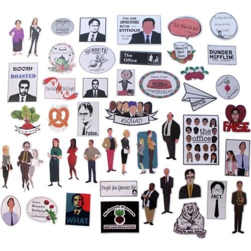 46pcs Waterproof Fun The Office TV Show Stickers Styling Toy Luggage Sticker Motorcycle Luggage Notebook DIY Graffiti Decal