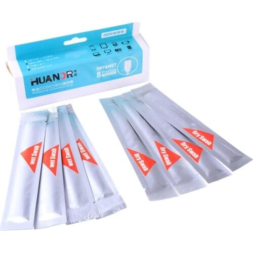8PCS HUANOR Dry & Wet Professional CCD/CMOS Swab Camera Sensor Cleaning Cleaner for Canon Nikon Sony Olympus