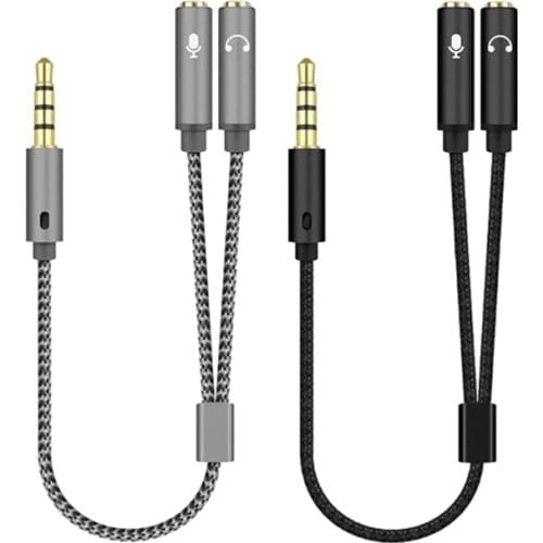 3.5mm Audio Splitter Cable for Computer 3.5mm 1 Male To 2 Female Mic Y Splitter AUX Cable Headset Splitter Adapter