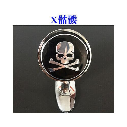 Car Metal Chrome Hood Ornament Badge Emblem Halloween Skull Universal Fit