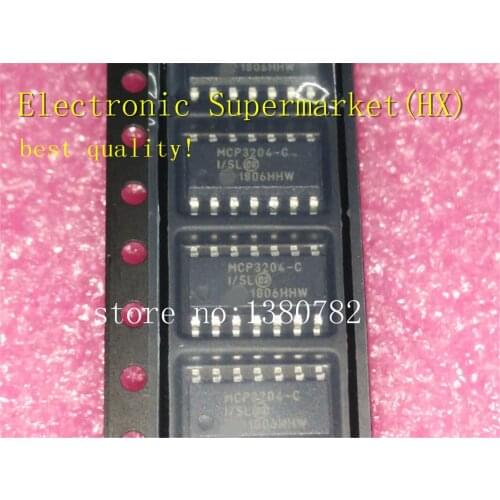 Free Shipping 10pcs/lots MCP3204-CI/SL MCP3204 SOP-14 100%New original IC In stock