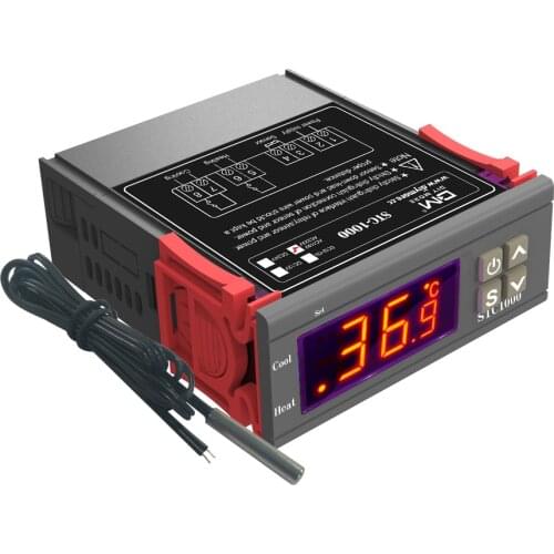 STC-1000 STC 1000 12V 24V 220V Digital Temperature Controller Thermostat Thermoregulator Incubator Relay LED 10A Heating Cooling