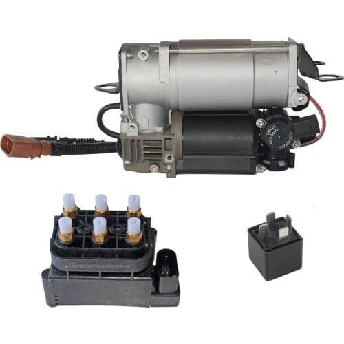 AP01 Air Suspension Compressor & Valve Block & Relay for Audi A6 C6 S6 Quattro Avant Allroad 4F 2004-2011 4F0616005 4F0616006