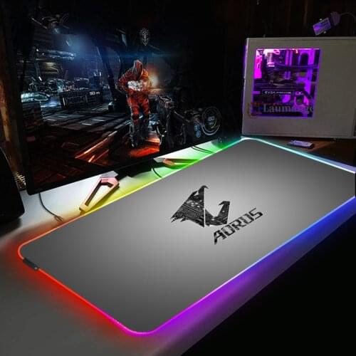 Mouse Pad Rgb Gamer Mouse Carpet Computer Mousepad Keyboard Game Table Pc Accessories Luminous Gaming Deskmat Aorus LED Padmouse