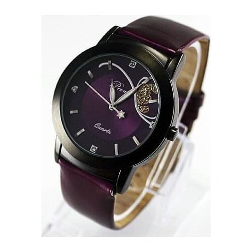 Red and purple luminous watch female fashion quartz watch large dial student ladies 2020 new round watch
