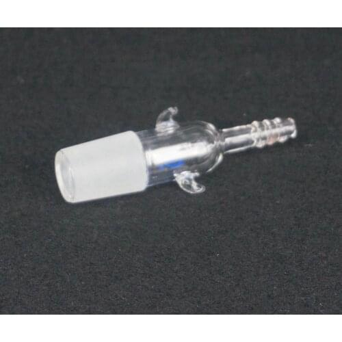 Laboratory Glass Straight Vacuum Inert gas adapter 24/29 joint 9mm hose connection