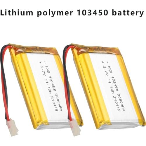 103450 3.7V3000mAh li-ion Lipo cells Lithium Li-Po Polymer Rechargeable Battery For interphone POS GPS Bluetooth speaker