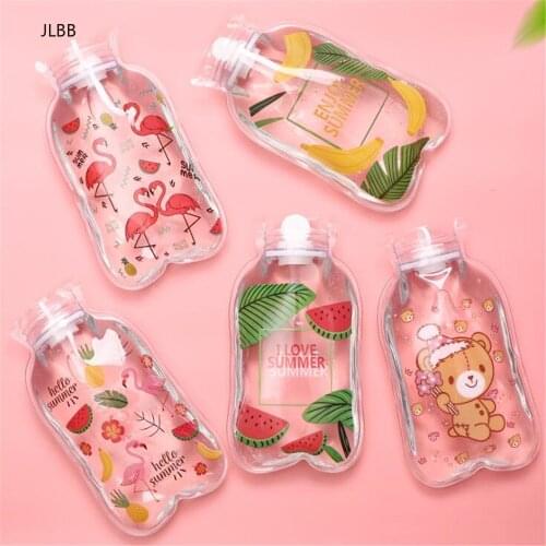 Cute Transparent Hot Water Bottle Warm Belly Treasure Cartoon Hand Warmer Filled Mini Explosion-proof Portable Hot Water Bags