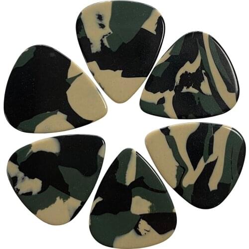 Lots of 50 pcs New Heavy 0.96mm Blank Guitar Picks Celluloid Camouflage
