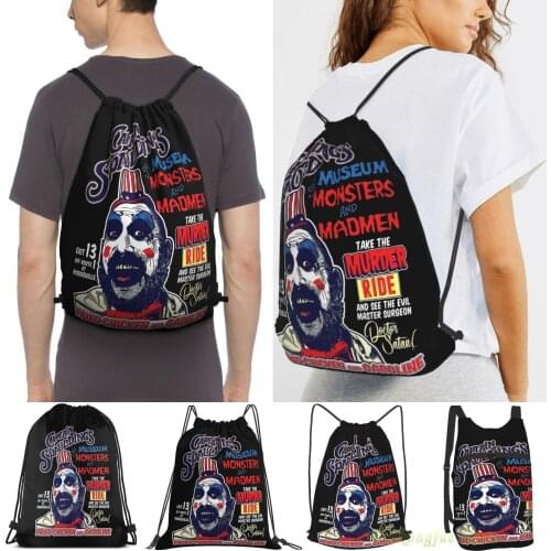 Captain Spauldings Museum Of Monsters And Madmen Men Outdoor Travel Gym Bag Waterproof Drawstring Backpack Women Fitness Bags