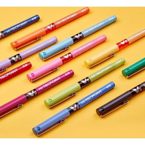 12 Colors PILOT BX-V5 Hi-Tecpoint Gel Pens Set 0.5mm Smooth Writing Dlugopisy School Office Stationery Gel Ink Pen Wholesale