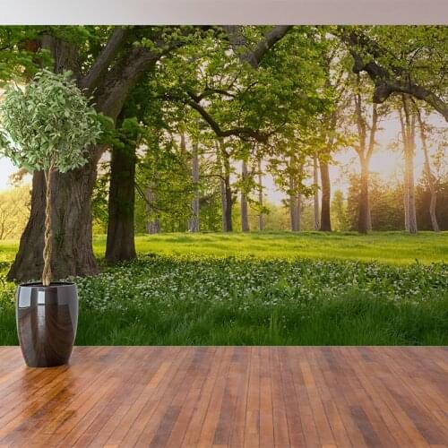 Custom Wallpaper Children Room 3D Wall Mural Green forest 3D Wallpaper Environment Protection Bedroom Murals Wallpaper for Walls