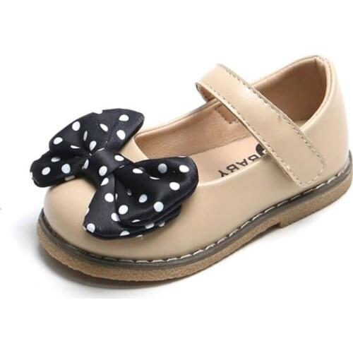 2021 new Girls fashion sweet bow shoes Spring autumn Princess Soft sole Party shoes Girls PU flat shoes EUR 21-30