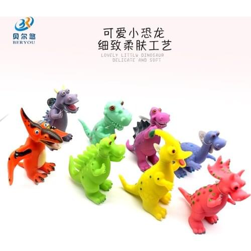 New Dinosaur Toys for Children Vocal Vinyl Jurassic Dinosaur Model Tyrannosaurus Triceratops Parent-Child Suit
