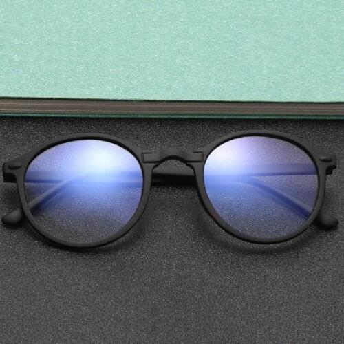 Anti Blue Light Retro Computer Glasses Women Round Blue Blocking Gaming Men Eyeglasses Frame Anti Radiation Eyeglasses Frame