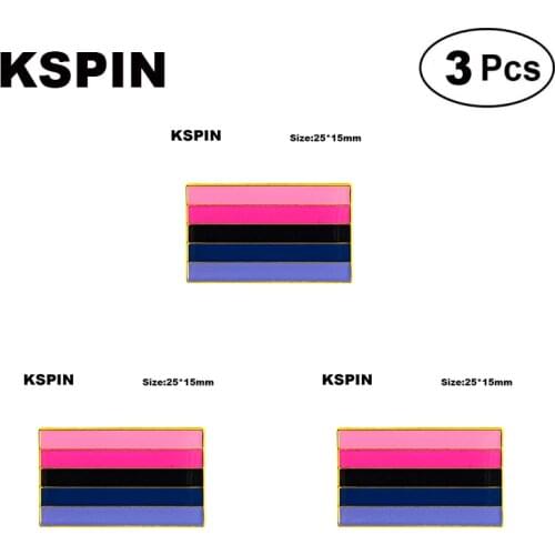 Omnisexual Pride Lapel Pin Flag badge Brooch Pins Badges 3Pcs a Lot