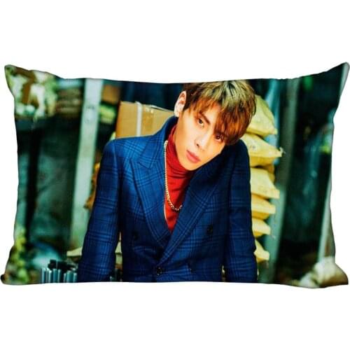 Hot KPOP SHINee Kim Jonghyun Pillowcase Decorative PillowCover Zipper Pillowcases Satin Custom your image more size