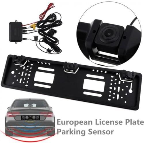 Car License Plate Frame Europe Frame Rearview Camera Car Number Plate License Holder Reversing Radar Detector