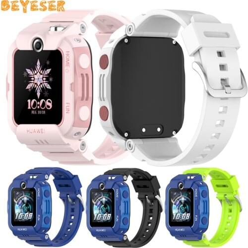 Soft Silicone Strap Watch Accessories Sports Waterproof Watch Band for Huawei Children Watch 4X Bracelet Wristband Correa Belt