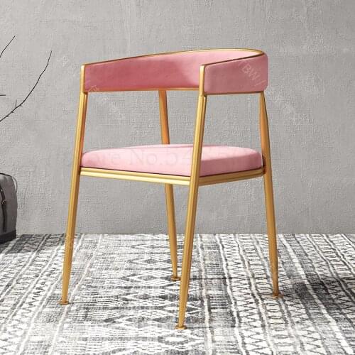 Nordic Light Luxury Dining Chair Simple Theme Restaurant Chair Industrial Style Restaurant Drink Milk Tea Shop Chair Ins