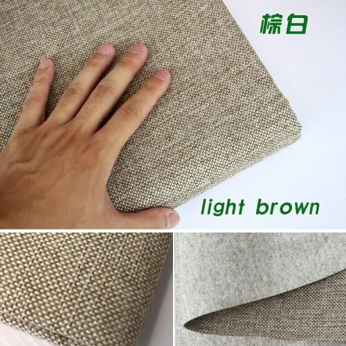 Light brown Coated Linen Fabric Sofa Cushion Fabirc Craft Sewing Cloth Outdoor Linen Blend Fabric Upholstery 58" wide -Per yard
