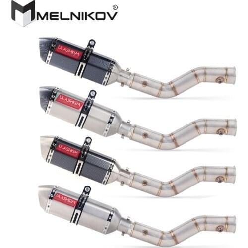 Motorcycle Exhaust Muffler Escape Full System Middle Link Pipe Slip On For yamaha YZF1000 YZF R1 2009 To 2014 Exhaust