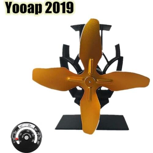 Yooap [2019 update version] automatically starts 4 wings mute physics advanced environmental aluminum fireplace fan