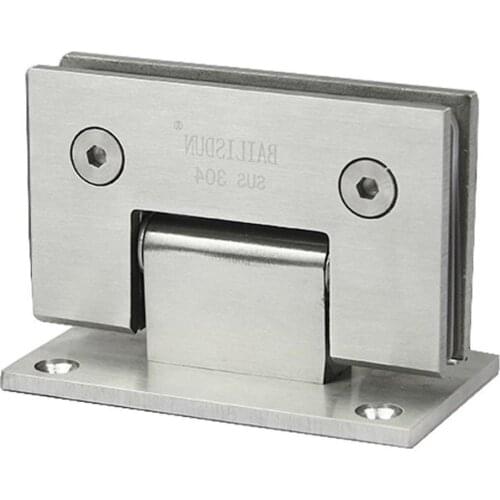 Stainless steel bathroom clip shower room glass door hinge frameless glass door clamp glass hinge 90 degree flat fixtures bath