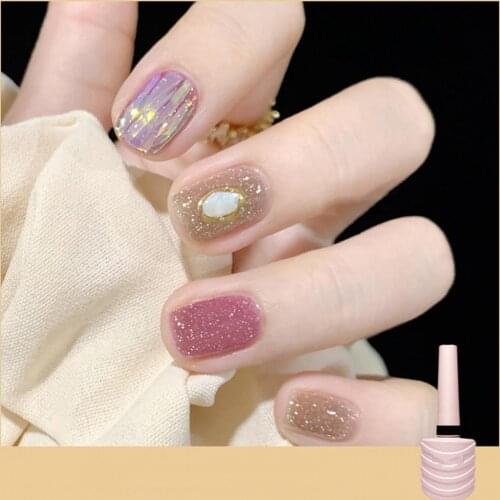 10g Nail Polish Nail Glitter Gel Nail Polish Shiny Removable Resin Nail Phototherapy Glue for Women Painted Glue Nail Polish Gel